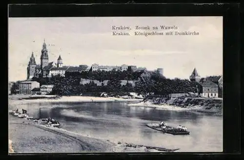 AK Krakau, Königschloss mit Domkirche