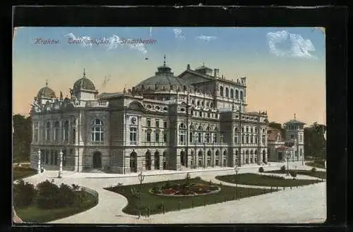 AK Krakau-Krakow, Teatr miejski, Stadttheater