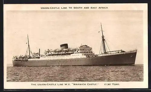 AK MV Warwick Castle der Union-Castle Line