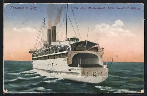 AK Sassnitz auf Rügen, Fährschiff Deutschland