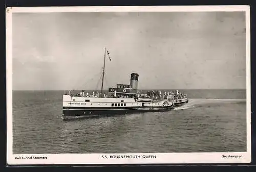 AK Dampfer SS Bournemouth Queen auf dem Wasser