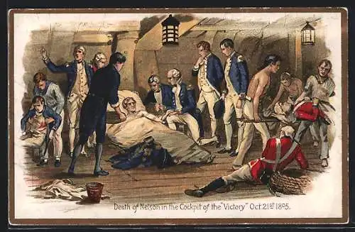 AK Death of Nelson in the Cockpit of the Victory Oct 21st 1805