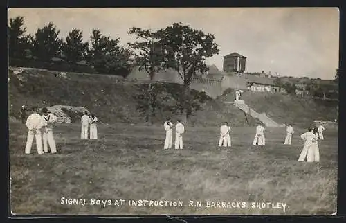 AK Signal Boys at Instruction, RN Barracks Shotley