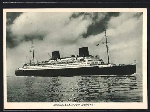 AK Schnelldampfer Europa in Fahrt