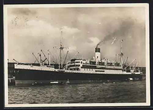 AK Schnelldampfer Antonio Delfino im Hafen