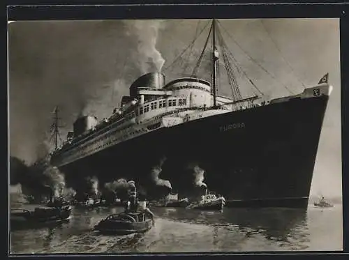 Künstler-AK Dampfer Europa des Norddeutschen Lloyd