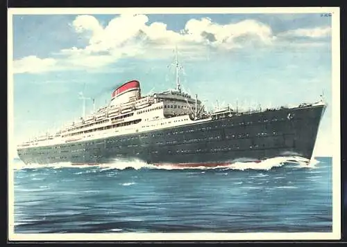 AK Passagierschiff M/N Vulcania auf See