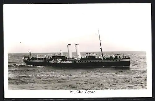 AK Passagierschiff P.S. Glen Gower auf Fahrt