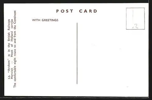 AK British Railways S.S. Arnhem, Passagierschiff