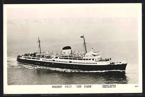AK Paquebot S.N.C.F. Cote D`Azur, Passagierschiff
