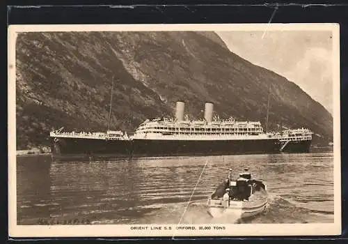AK Passagierschiff SS Orford in Fahrt