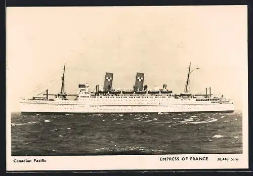 AK Passagierschiff Empress of France der Canadian Pacific