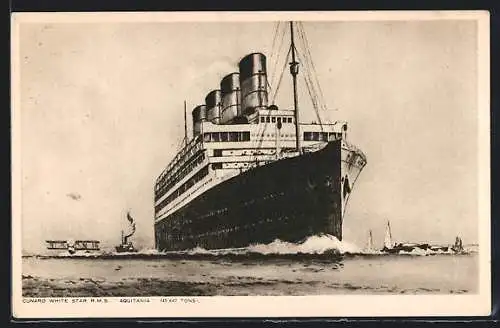 AK RMS Aquitania der Cunard White Star