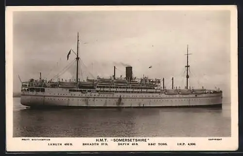 AK HMT Somersetshire im Wasser