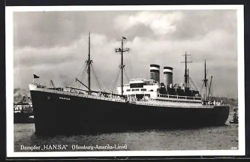 AK Dampfer Hansa der Hamburg-Amerika-Linie