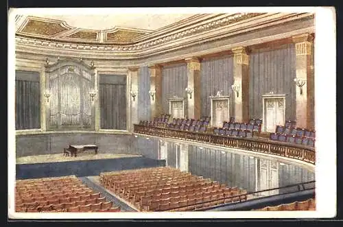 Künstler-AK Wien, Konzerthaus, Mittlerer Saal