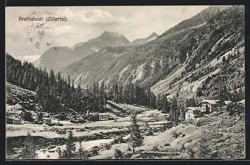 AK Ginzling /Zillertal, Breitlahner, Blick durch das Tal