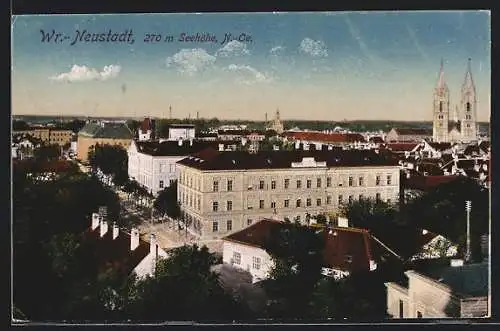 AK Wr. Neustadt, Ortsansicht aus der Vogelschau