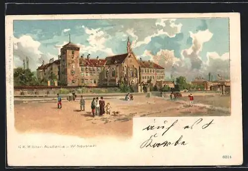 Lithographie Wiener Neustadt, K.K. Militär Academie