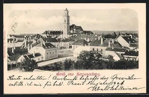 AK Herzogenburg, Totalansicht aus der Vogelschau