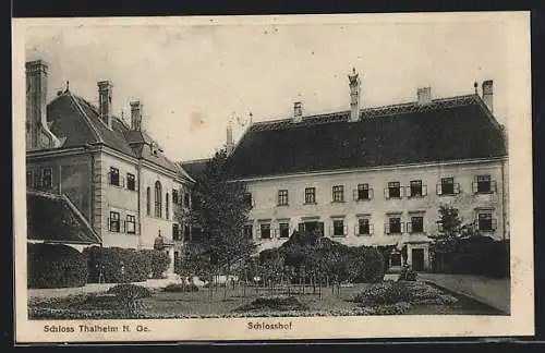 AK Kapelln an der Pierschling, Schloss Thalheim mit Schlosshof
