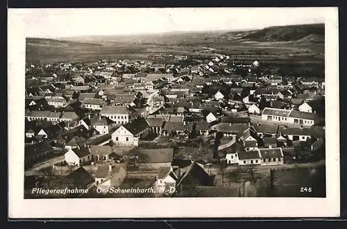 AK Gr.-Schweinbarth, Fliegeraufnahme des Ortes