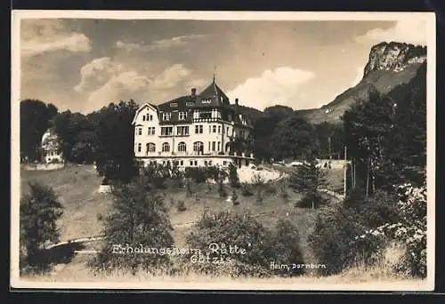 AK Götzis, Erholungsheim Rütte mit Wiesen