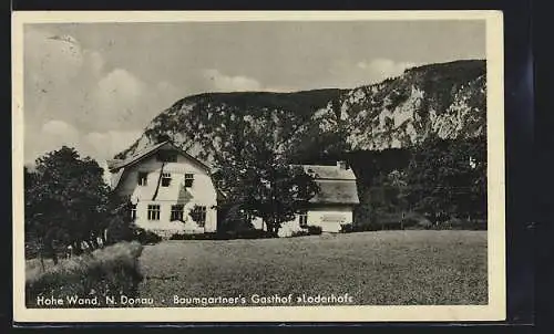 AK Hohe Wand /N. Donau, Baumgartners Gasthof Loderhof