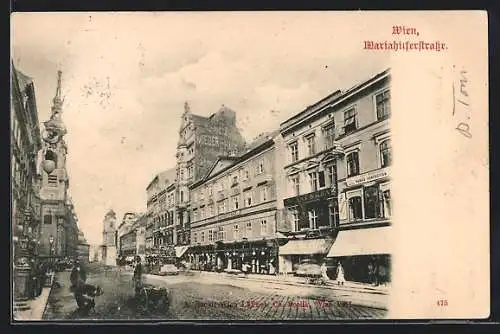 AK Wien, Ladengeschäfte in der Mariahilferstrasse