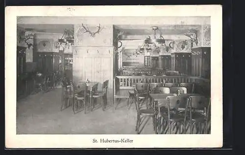 AK Wien, Restaurant St. Hubertus-Keller von Josef Dörner, Mariahilferstrasse 49