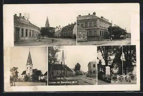 AK Lassee im Marchfeld, Kirche, Kindergarten, Gemeindeamt