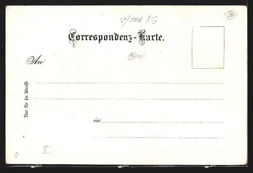 Lithographie Hallein, Ortsansicht mit Kirche, Dürrnberg