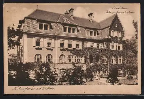 AK Neulengbach a. d. Westbahn, Eisenbahner-Rekonvaleszentenheim mit Garten
