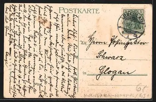 AK Breslau, Kasier Wilhelm Denkmal