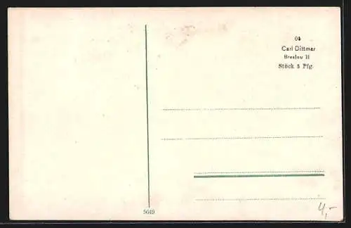 AK Breslau, Ansicht auf das Rathaus