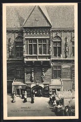 AK Breslau, Eingang in den Schweidnitzer Keller