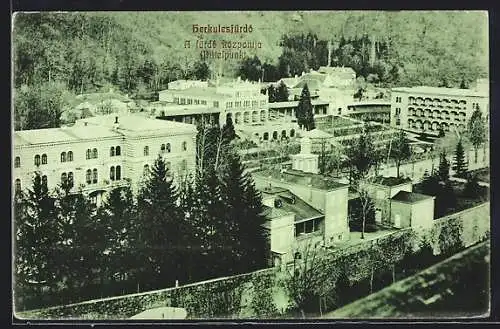 AK Herkulesbad, Mittelpunkt aus der Vogelschau