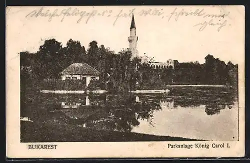 AK Bukarest, Parkanlage König Carol I.