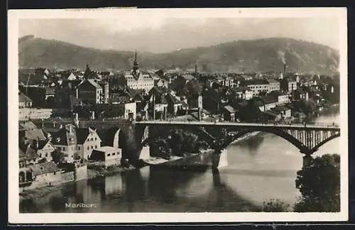 AK Maribor, Ortsansicht mit Brücke