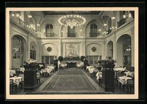 AK München, Hotel Bayerischer Hof mit Haupthalle