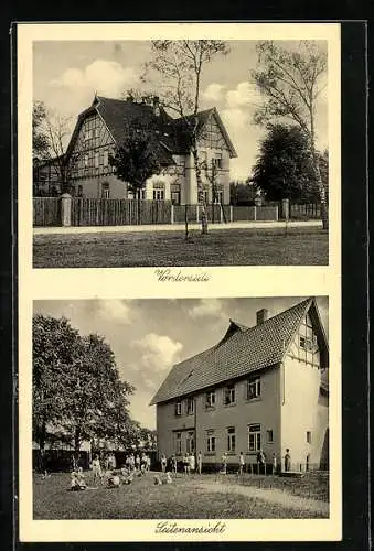 AK Hambühren, Landheim Sophienschule, Vorder- und Seitenansicht