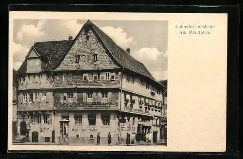 AK Tauberbischofsheim, Gasthaus zum Goldenen Stern am Marktplatz