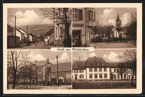 AK Weiskirchen / Saar, Hotel Hofhaus und andere Gebäudeansichten