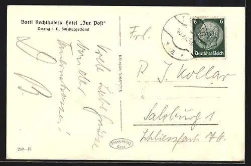 AK Tweng, Ortspartie im Gebirge