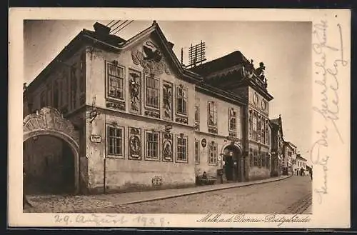 AK Melk / Donau, Postgebäude