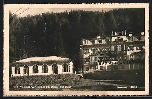 AK Bad Weitlanbrunn /Ost-Tirol, Blick aufs örtliche Hotel