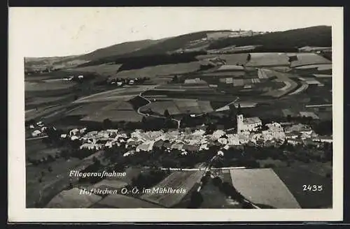 AK Hofkirchen im Mühlkreis, Gesamtansicht vom Flugzeug aus