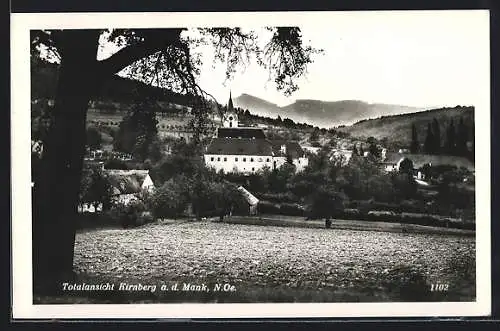 AK Kirnberg a. d. Mank, Ortsansicht vom Feld aus