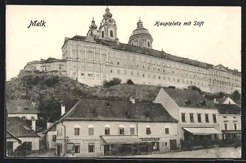 AK Melk, Hauptplatz mit Stift