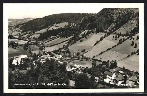 AK Loich /N.-Oe., Ortsansicht aus der Vogelschau